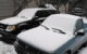 Ice and snow on the windshields and hoods of two pickup trucks. (Photo by Tim Patterson via Flickr/Creative Commons https://flic.kr/p/9fAUL7)