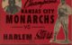 A Negro American League baseball poster featuring Satchel Paige and Goose Tatum. The poster is white at top and has a white border. The text at the top of the poster is red and says “VICTORY FIELD / INDIANAPOLIS / FRI. AUG. 31 8:00 p. m. / Adults $1.25 Children 12 & Under 25¢. Below this in white text in a blcak square is "NEGRO American LEAGUE / BASEBALL." Printed in black ink on a red background is “25 TIMES WORLD’S / Champions / Kansas City / Monarchs / VS / Harlem Stars / FEATURING THE CLOWN PRINCE OF BASEBALL GOOSE TATUM.” Images of Goose Tatum and Stchel Page are also printed on the red background. At the bottom of the poster in white text on a black background is “SEE – IN ACTION – LE ROY ‘SATCHEL’ PAIGE / ‘THE AGELESS WONDER’ REPUTEDLY THE / GREATEST PITCHER OF ALL TIME!”