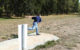 A disc golfer begins a hole at the Stewart Pond course in Oregon. (Photo by Bureau of Land Management Oregon and Washington via Flickr/Creative Commons https://flic.kr/p/Zjen6D)