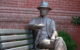 A statue of William Faulkner sitting on a bench in Oxford, Misssissippi. (Photo by John Padgett via Flickr/Creative Commons https://flic.kr/p/mvnSZ3)