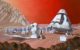 NASA artist's conception of a human mission to Mars (painting). Image by Les Bossinas of NASA Lewis Research Center, via Wikicommons https://en.wikipedia.org/wiki/File:Mars_mission.jpg