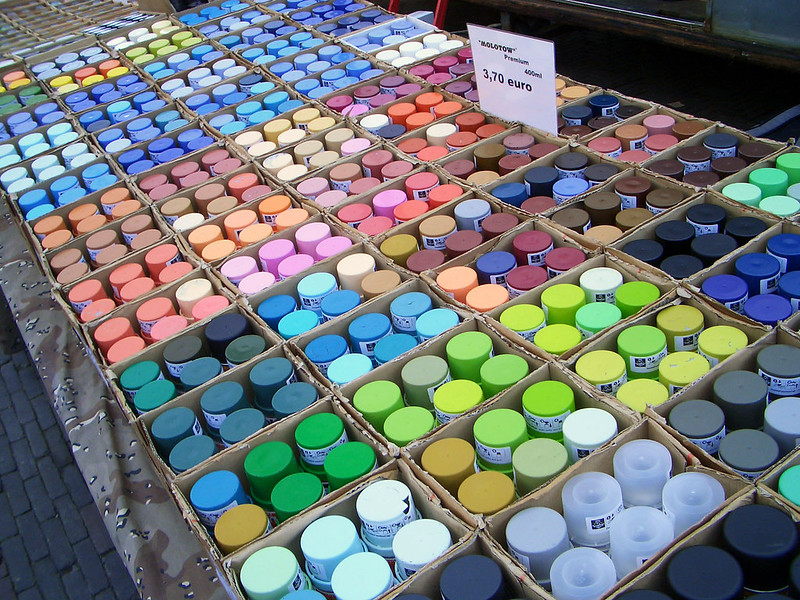 Cans of paint. (Photo by Incase via Flickr/Creative Commons https://flic.kr/p/DyEAR)